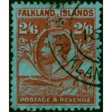 Falkland Islands 1929 2s6d Carmine-Blue SG123 V.F.U