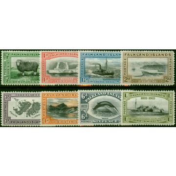 Falkland Islands 1933 Centenary Set of 8 to 1s SG127-134 Fine MM (2)