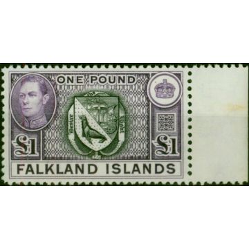 Falkland Islands 1938 £1 Black & Violet SG163 Fine MNH 