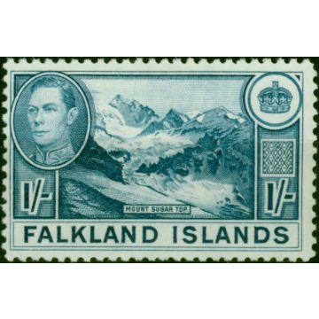 Falkland Islands 1938 1s Light Dull Blue SG158 Fine MNH 