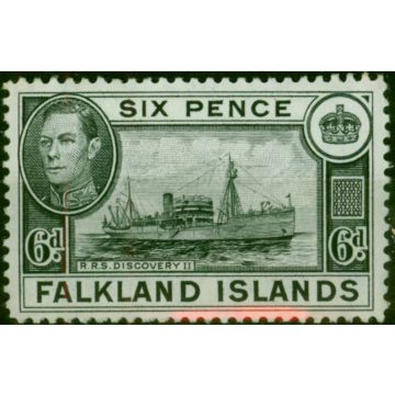 Falkland Islands 1949 6d Black SG156 Fine MNH 