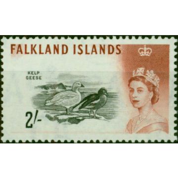 Falkland Islands 1960 2s Black & Brown-Red SG204 Fine LMM