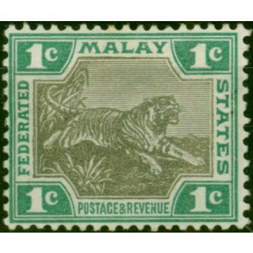 Fed of Malay States 1900 1c Grey & Green SG15a Fine LMM