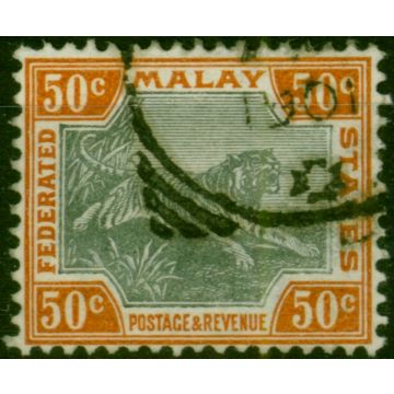Fed of Malay States 1900 50c Grey & Orange-Brown SG22a Fine Used 