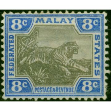 Fed of Malay States 1900 8c Grey & Ultramarine SG19a Fine LMM 