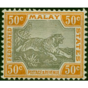 Fed of Malay States 1905 50c Grey & Orange SG47 V.F LMM 