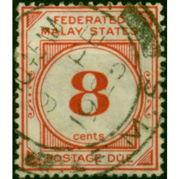 Fed of Malay States 1924 8c Red SGD4 Fine Used 