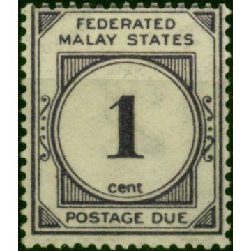 Fed of Malay States 1926 1c Violet SGD1w 'Crown to Left of CA' Fine MM 