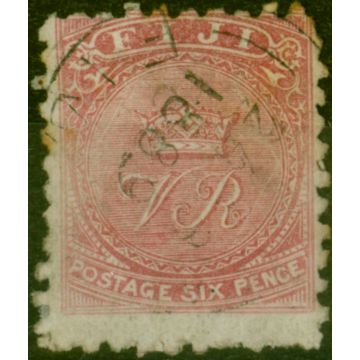 Fiji 1885 6d Pale Rose SG45 Good Used