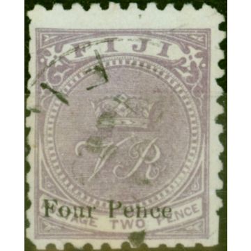 Fiji 1888 4d on 2d Dull Purple SG43 Type B Fine Used