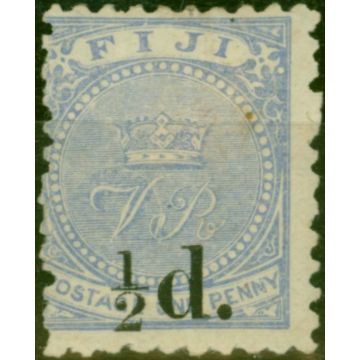 Fiji 1892 1/2d on 1d Dull Blue SG72 Good MM (2)