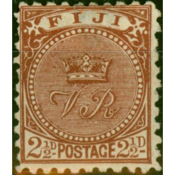Fiji 1892 2 1/2d Chocolate SG79 P.10 Good MM 