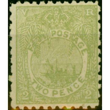 Fiji 1893 2d Green SG83 P.11 x 10 Fine MM 