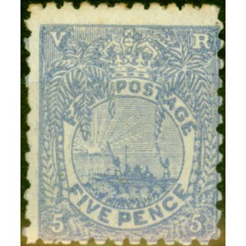 Fiji 1893 5d Ultramarine SG85 P.11 x 10 Fine Mtd Mint 
