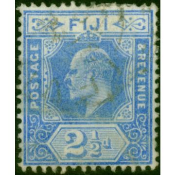 Fiji 1910 2 1/2d Bright Blue SG120 Fine Used 