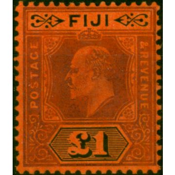 Fiji 1912 £1 Purple & Black-Red SG124 V.F & Fresh LMM 