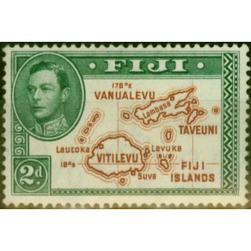 Fiji 1938 2d Brown & Green SG253 Die I Good LMM