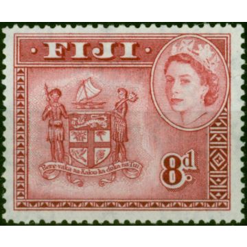 Fiji 1958 8d Carmine-Lake SG288a Fine MNH 