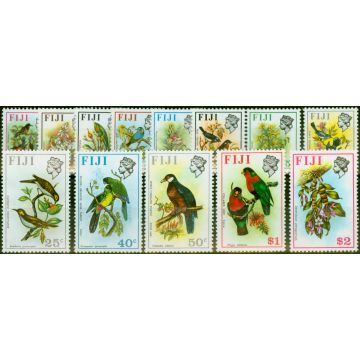 Fiji 1972-74 Birds & Flowers Set of 13 SG459-473 V.F MNH 