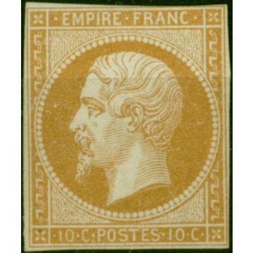 France 1859 10c Brownish Bistre Coarse Impression SG50a Fine & Fresh Unused 