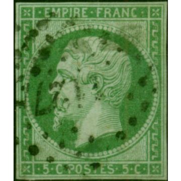 France 1860 5c Dark Green-Greenish SG45 Good Used