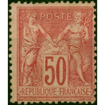 France 1890 50c Carmine SG273 Fine Unused 
