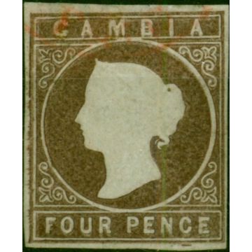 Gambia 1871 4d Pale Brown SG2 Fine Used