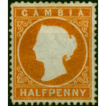 Gambia 1880 1/2d Dull Orange SG11b Good MM (2) 