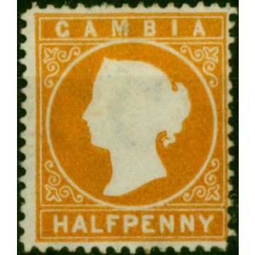 Gambia 1880 1/2d Dull Orange SG11b Good MM 