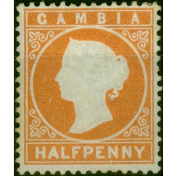 Gambia 1880 1/2d Orange SG10b Fine MM (4) 