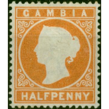 Gambia 1880 1/2d Orange SG10b Fine MM (5) 