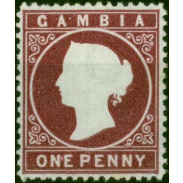 Gambia 1880 1d Maroon SG12b Fine & Fresh MM (2)