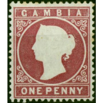 Gambia 1880 1d Maroon SG12b Fine MM (2) 