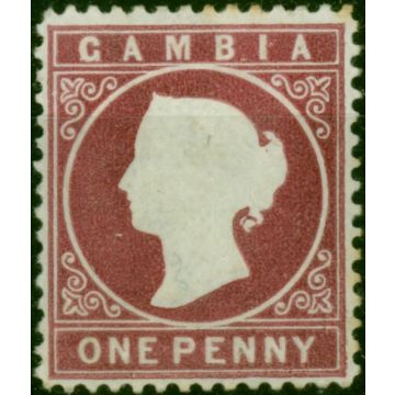 Gambia 1880 1d Maroon SG12b Fine MM (3) 