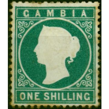 Gambia 1880 1s Green SG19b Good MM CV £300 