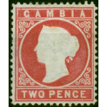 Gambia 1880 2d Rose SG13a Wmk Sideways Good MM 