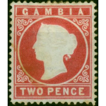 Gambia 1880 2d Rose SG13a Wmk Sideways Good MM (2)
