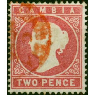 Gambia 1880 2d Rose SG13b Fine Used