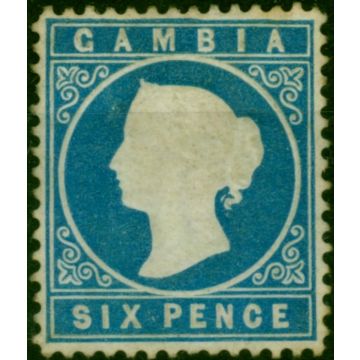 Gambia 1880 3d Blue SG18bc ' Sloping Label' Good Unused 