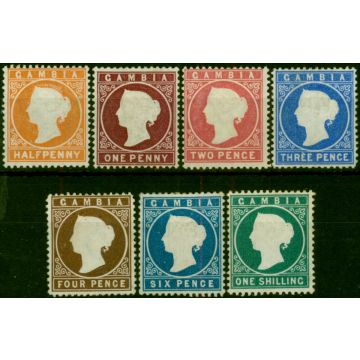 Gambia 1880 Set of 8 SG10b-20b Fine MM