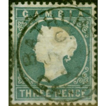 Gambia 1886 3d Slate-Grey SG28 Fine Used (3)