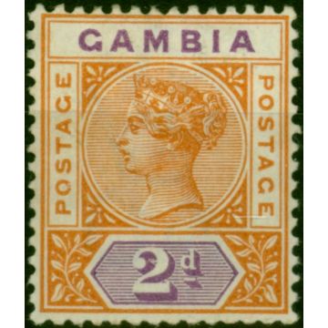 Gambia 1898 2d Orange & Mauve SG39 Fine MM 1