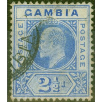 Gambia 1902 2 1/2d Ultramarine SG48 Fine Used.