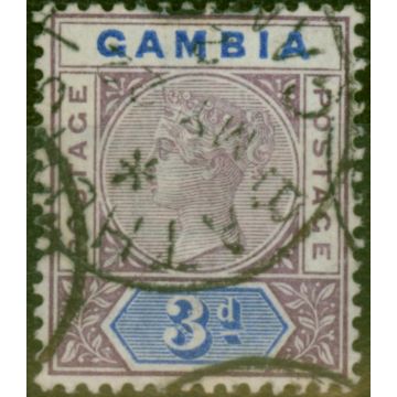 Gambia 1902 3d Dp Purple & Ultramarine SG41b Fine Used 