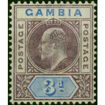 Gambia 1902 3d Purple & Ultramarine SG49 Fine MM 