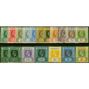 Gambia 1912-22 Set of 18 SG86-102 Fine MM 6d Used 