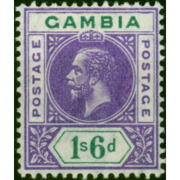 Gambia  1912 1s6d Violet & Green SG98 Fine MM 