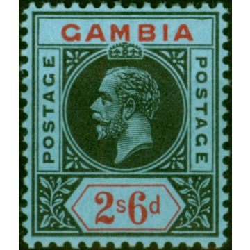 Gambia  1912 2s6d Black & Red-Blue SG100 Fine MM 1