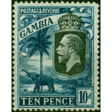 Gambia 1922 10d Blue SG133 Fine MM 