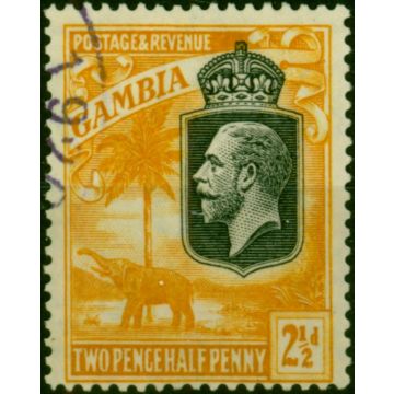 Gambia 1922 2 1/2d Orange-Yellow SG127 Fine Used 2